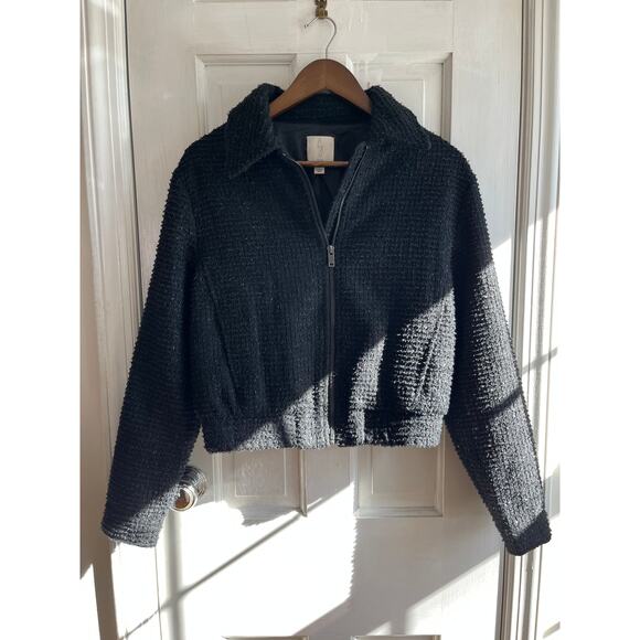 Joie Jackets & Blazers - Joie Metallic Shimmer Knit Bomber Jacket | Size S/P | Small Boho Luxe